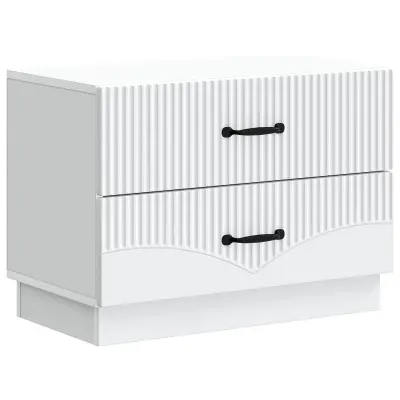vidaXL Nočna omarica Bela 62 x 34,5 x 44,5 cm Inženirski les