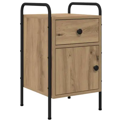 vidaXL Nočna omarica Artisan hrast 35 x 36,5 x 61 cm Inženirski les