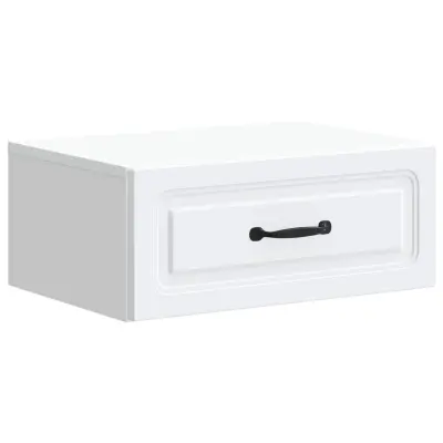 vidaXL Stenski nočni omarici Bela 49 x 34,5 x 20 cm Inženirski les