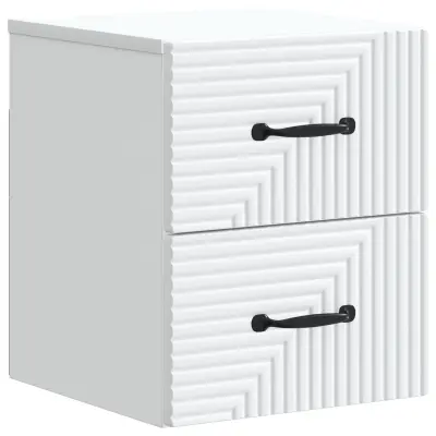 vidaXL Stenski nočni omarici Bela 34,5 x 33 x 40 cm Inženirski les