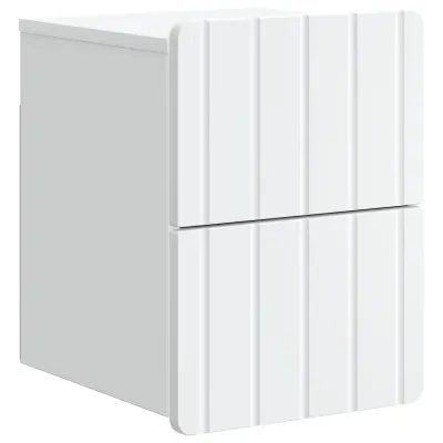 vidaXL Stenski nočni omarici Bela 33 x 34,5 x 43 cm Inženirski les