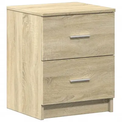 vidaXL Nočna omarica z 2 predaloma sonoma hrast 40x36x50 cm