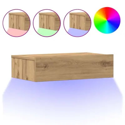 vidaXL Nočna omarica Artisan hrast 60x35 cm inženirski les