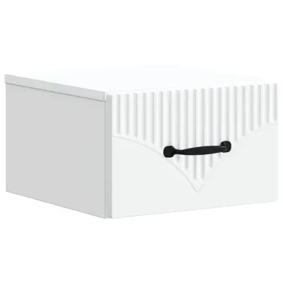 vidaXL Stenski nočni omarici Bela 34,5 x 33 x 20 cm Inženirski les