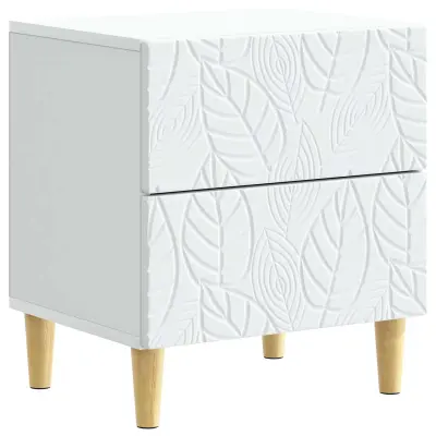 vidaXL Nočna omarica Bela 43 x 34,5 x 48 cm Inženirski les
