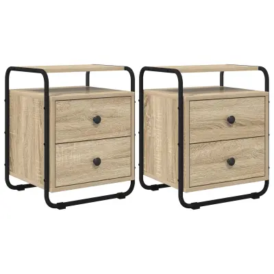 vidaXL Nočna omarica 2 kos Sonoma hrast 40 x 36,5 x 50 cm