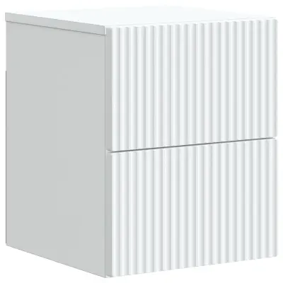 vidaXL Stenski nočni omarici Bela 33 x 34,5 x 40 cm Inženirski les