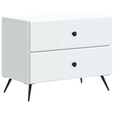 vidaXL Nočna omarica Bela 62 x 34,5 x 47,5 cm Inženirski les