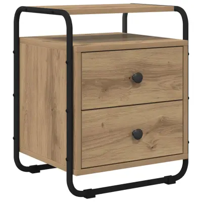 vidaXL Nočna omarica Artisan hrast 40 x 36,5 x 50 cm Inženirski les