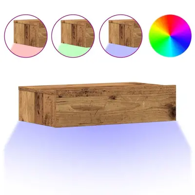vidaXL Nočna omarica star les 60x35 cm inženirski les