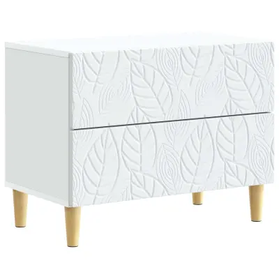 vidaXL Nočna omarica Bela 62 x 34,5 x 48 cm Inženirski les