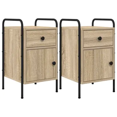 vidaXL Nočna omarica 2 kos Sonoma hrast 35 x 36,5 x 61 cm