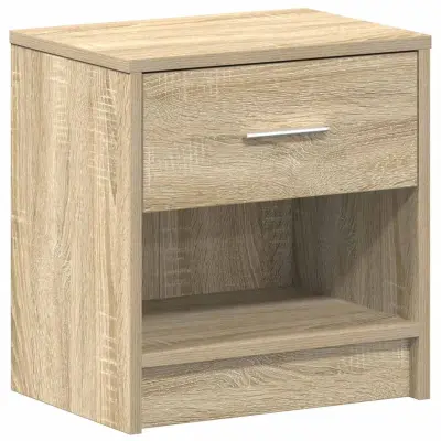 vidaXL Nočna omarica s predalom sonoma hrast 39x28x41 cm