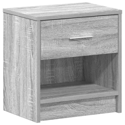 vidaXL Nočna omarica s predalom siva sonoma 39x28x41 cm