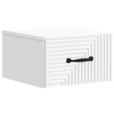 vidaXL Stenski nočni omarici Bela 34,5 x 33 x 20 cm Inženirski les