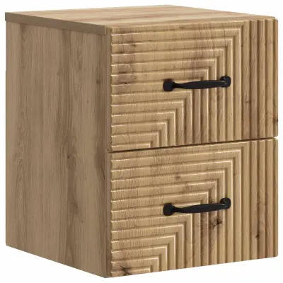 vidaXL Stenski nočni omarici Artisan hrast 34,5 x 33 x 40 cm