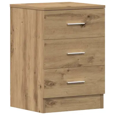 vidaXL Nočna omarica Artisan hrast 38x35x55 cm inženirski les