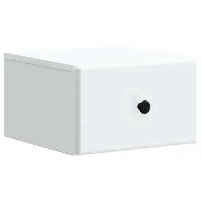 vidaXL Stenski nočni omarici Bela 34,5 x 33 x 20 cm Inženirski les