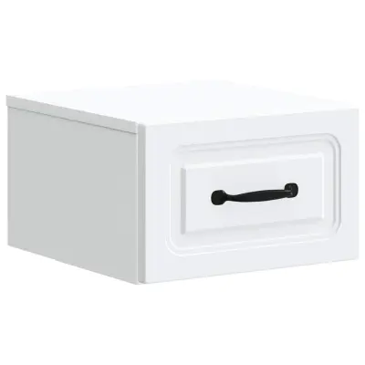 vidaXL Stenski nočni omarici Bela 34,5 x 33 x 20 cm Inženirski les