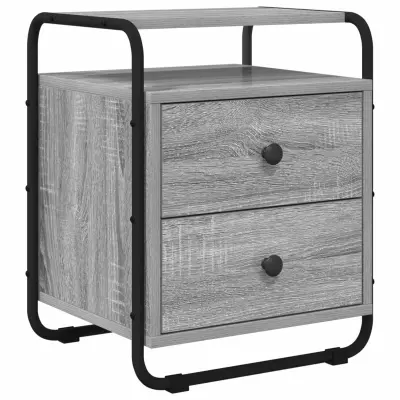 vidaXL Nočna omarica Siva Sonoma 40 x 36,5 x 50 cm Inženirski les