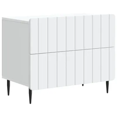 vidaXL Nočna omarica Bela 62 x 34,5 x 49,5 cm Inženirski les