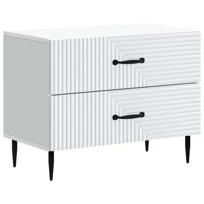 vidaXL Nočna omarica Bela 62 x 34,5 x 47,5 cm Inženirski les