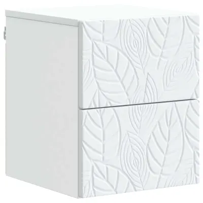 vidaXL Stenski nočni omarici Bela 34,5 x 33 x 40 cm Inženirski les