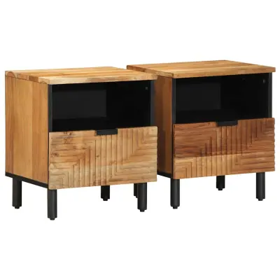 vidaXL Nočne omarice 2 kosa 40x33x46 cm masivni les akacije