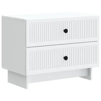 vidaXL Nočna omarica Bela 62 x 34,5 x 47,5 cm Inženirski les