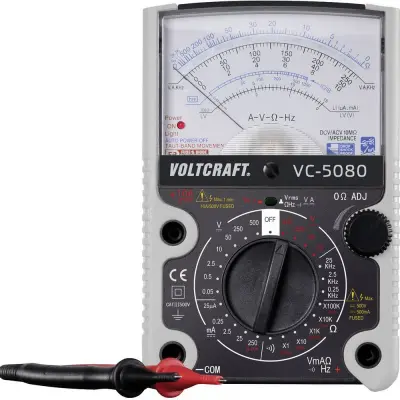 Ročni multimeter, analogni VOLTCRAFT VC-5080 kalibracija narejena po: delovnih standardih, CAT III 500 V