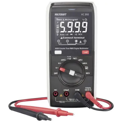 VOLTCRAFT  VC292  ročni multimeter    digitalni  true rms  LoZ  CAT III 600 V  Prikaz (štetje): 6000