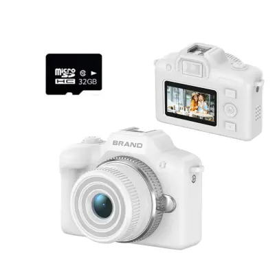 Mini SLR kamera z 32GB TF – True 1080P, 2K, 1.47inch HD White