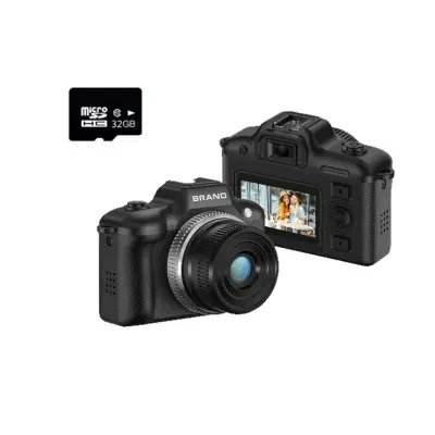 Mini SLR kamera z 32GB TF – True 1080P, 2K, 1.47inch HD Black