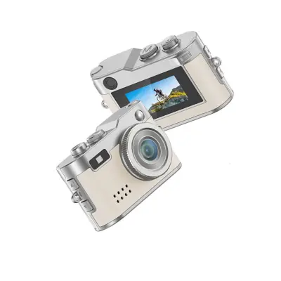 Mini digitalna kamera 2K, prava 5MP leča, Type-C polnjenje White
