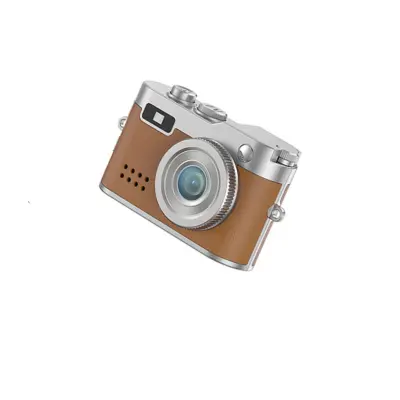 Mini digitalna kamera 2K, prava 5MP leča, Type-C polnjenje Brown