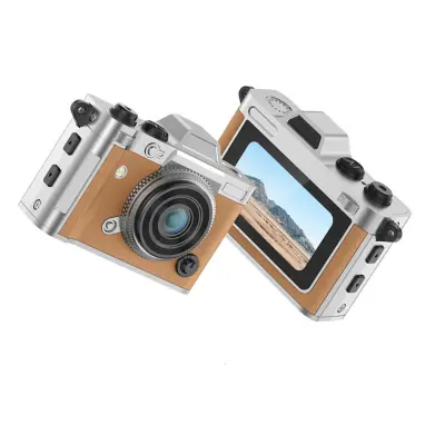 Mini digitalni fotoaparat, resnično 1080P in 2K snemanje Brown