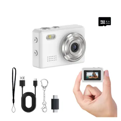 Mini digitalni fotoaparat 0.96 inch zaslon, True 720P, Type-C OTG White