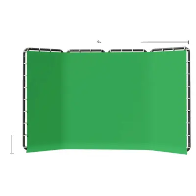 Chroma Key ozadje, velikost 240x400cm, tkanina odporna na gube, 240x400cm zelena