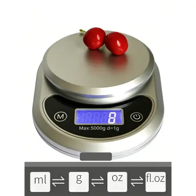 Digitalna kuhinjska tehtnica 3kg z natančnostjo 0.1g in osvetljenim zaslonom
