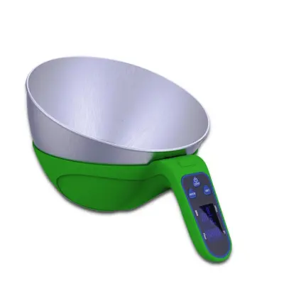 Digitalna kuhinjska tehtnica z inox skledo, snemljiva merilka, 5kg Green