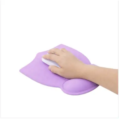 Vijolična silikonska podloga za miško z naslonom za zapestja iz likre - ergonomska podpora za roke s tipkovnico, protizdrsna, odporna proti obrabi,