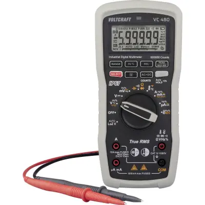 VOLTCRAFT VC 480 ročni multimeter  digitalni vodotesen (IP67), LoZ CAT IV 1000 V Prikaz (štetje): 600000