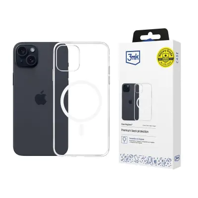 3MK TPU OVITEK CLEAR MAGCASE ZA APPLE IPHONE 15 VISOKA ZAŠČITA PROZOREN