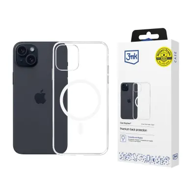 3MK CASE CLEAR MAGCASE ZA IPHONE 15 PLUS MAGNETNA ZAŠČITA PROZORNA
