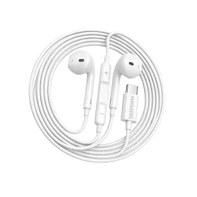Mayaxess, Žične USB-C slušalke za Galaxy Z Fold 7 z vgrajenim mikrofonom, Bela