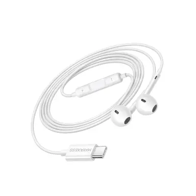 Mayaxess, Žične USB-C slušalke za Xiaomi 15 Ultra z vgrajenim mikrofonom, Bela