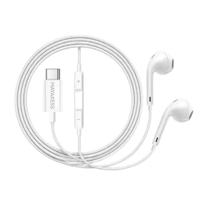 Mayaxess, Žične USB-C slušalke z vgrajenim mikrofonom za Pixel 6a, Bela