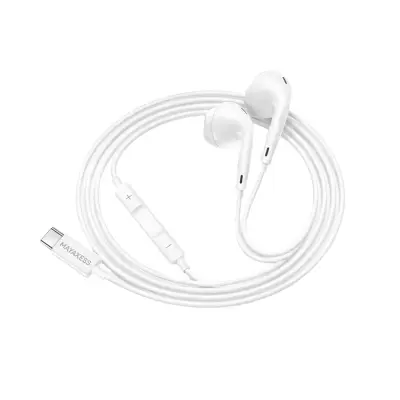 Mayaxess, Žične USB-C slušalke z vgrajenim mikrofonom za Galaxy S21 FE, Bela