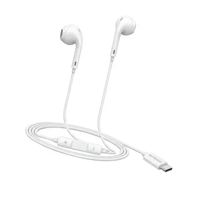 Mayaxess, Žične USB-C slušalke za iPhone 15 Pro Max z vgrajenim mikrofonom, Bela