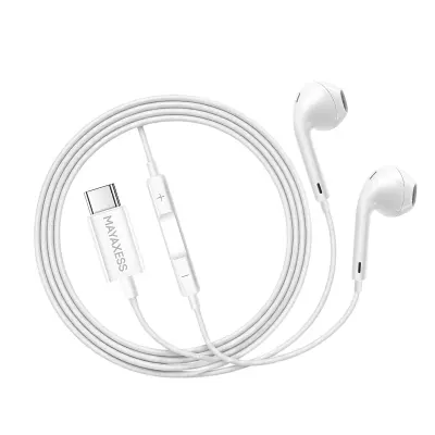 Mayaxess, Žične USB-C slušalke z vgrajenim mikrofonom za Pixel 7, Bela